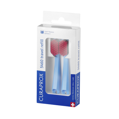 CS 5460 Ersatzbürsten für Travel Set, blau, Duopack